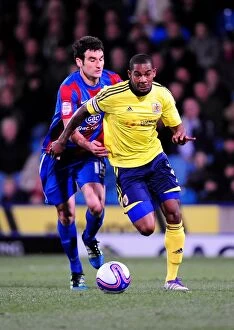Images Dated 18th October 2011: Championship Showdown: Marvin Elliott Beats Mile Jedinak in Crystal Palace vs