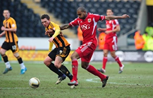 Hull City V Bristol City Prints: Championship Showdown: Marvin Elliott vs