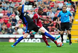 Bristol City V Portsmouth Prints: Championship Showdown: Marvin Elliott vs Dave Kitson (2008-09) - Bristol City vs Portsmouth