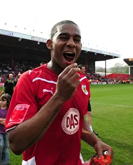 Bristol City V Derby County Prints: Championship Showdown: Marvin Elliott's Exciting Performance for Bristol City Against Derby County - April 2010