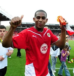 Bristol City V Derby County Prints: Championship Showdown: Marvin Elliott's Intense Action for Bristol City vs Derby County