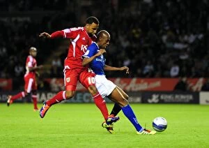 Leicester City v Bristol City Collection: Championship Showdown: Maynard vs. Fernandes - Bristol City vs