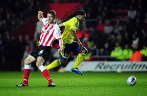 Southampton V Bristol City Prints: Championship Showdown: Nicky Maynard Outwits Jos Hooiveld - Southampton vs