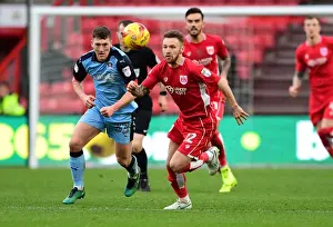 Framed Print : Chasing Glory: Matty Taylor in Pursuit during Bristol City vs Rotherham United, Sky Bet Championship Framed Print : Chasing Glory: Matty Taylor in Pursuit during Bristol City vs Rotherham United, Sky Bet Championship