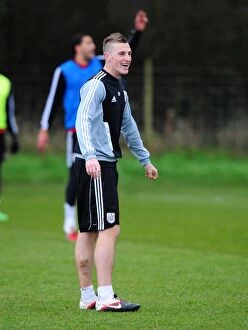 Images Dated 12th January 2012: Chris Wood in Focus: Training with Bristol City FC