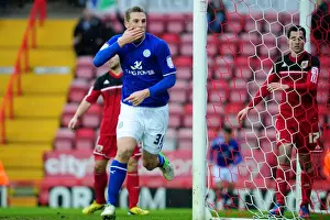2012 Prints: Chris Wood's Exciting Goal Celebration: A Highlight of the 2013 Bristol City vs