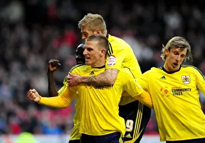 Nottingham Forest V Bristol City Prints: Chris Wood's Goal Celebration: Nottingham Forest vs. Bristol City, 07-04-2012