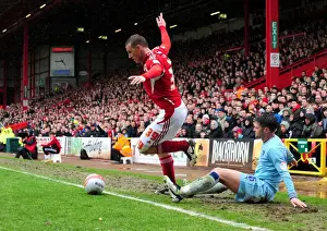 Bristol City V Coventry City Prints: Chris Wood's Goal Over Oliver Norwood: Bristol City vs Coventry City, April 9, 2012