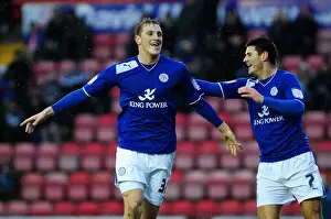 2012 Prints: Chris Wood's Hat-trick Triumph: A Memorable Moment at Ashton Gate, 2013
