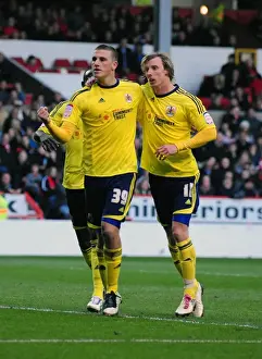 Nottingham Forest V Bristol City Prints: Chris Wood's Thrilling Goal Celebration: Bristol City at The City Ground vs