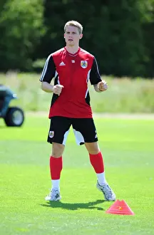 Christian Ribeiro of Bristol City: Focused during Pre-season Training