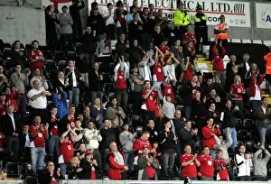 Swansea City v Bristol City Collection: City fans at Swansea