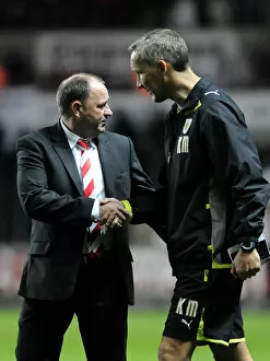Swansea City v Bristol City Collection: City manager and assistant manager