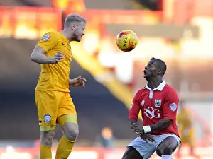 Bristol City V Preston North End Prints: Clash at Ashton Gate: Agard vs