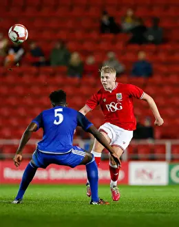 Bristol City V Cardiff City U18s Prints: Clash at Ashton Gate: George Dowling vs Rollin Menayese - FA Youth Cup Showdown