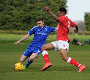 Bristol City V Ipswich U21s Prints: Clash at Failand Training Ground: Marley Bishop vs Joe Robinson