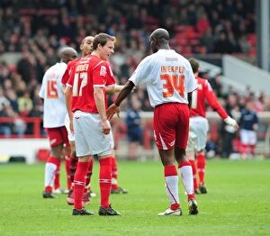 Nottingham Forest v Bristol City Collection: The Clash Between Forest and City: A Football Rivalry - Nottingham Forest vs