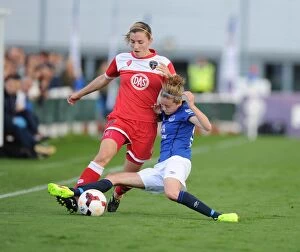 Images Dated 23rd August 2014: Clash at the Stadium: Bristol Academy vs Everton Ladies (23rd August 2014)
