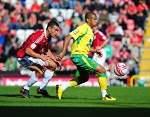 Images Dated 2nd October 2010: Clash of Titans: Bristol City vs. Norwich City (Season 10-11)