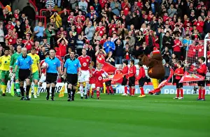 Framed Print : Clash of Titans: Bristol City vs. Norwich City (Season 10-11) Framed Print : Clash of Titans: Bristol City vs. Norwich City (Season 10-11)