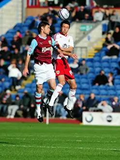 Clash at Turf Moor: Cole Skuse vs Graham Alexander - Burnley vs Bristol City, Championship Football, 2010