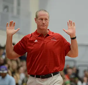 Framed Print : Coach Kilmartin's Controversial Reaction to Referees Decision in Bristol Flyers vs USA Select Match, September 11, 2014
