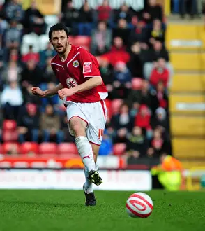 Bristol City V Nottingham Forest Prints: Cole Skuse in Action: Bristol City vs Nottingham Forest
