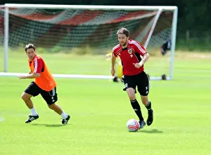 Pre-Season Training Prints: Cole Skuse of Bristol City: Focused Intensity in Pre-Season Training