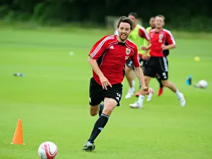 Framed Print : Cole Skuse of Bristol City: Focused during Pre-Season Training Framed Print : Cole Skuse of Bristol City: Focused during Pre-Season Training