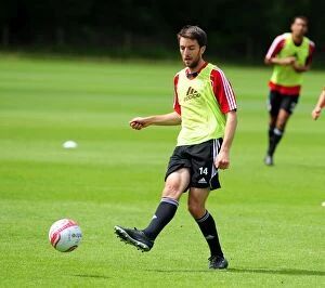 Images Dated 6th July 2010: Cole Skuse of Bristol City: Unwavering Focus during Pre-Season Training