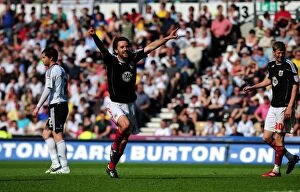 Images Dated 30th April 2011: Cole Skuse's Double Strike: Bristol City Claims Championship Victory over Derby County