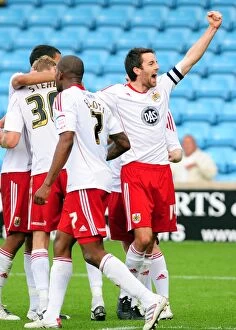 Images Dated 11th September 2010: Cole Skuse's Goal Celebration: Bristol City's Victory Over Scunthorpe United in Championship