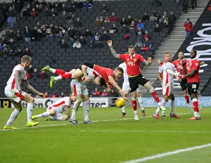 Framed Print : Controversial Fall: Matt Smith of Bristol City at MK Dons, February 2015 Framed Print : Controversial Fall: Matt Smith of Bristol City at MK Dons, February 2015
