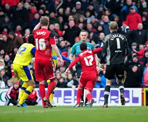 Bristol City V Sheffield Wednesday Prints: Controversial Penalty Appeal: Gregg Cunningham vs Kieran Lee