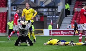 Nottingham Forest V Bristol City Prints: Controversial Penalty: Jon Stead Scores for Bristol City against Nottingham Forest