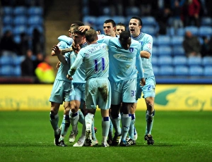 Coventry City V Bristol City Prints: Coventry City's Gary Deegan Celebrates Championship Goal vs