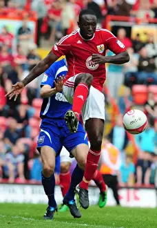 Framed Print : Damion Stewart in Action: Bristol City vs Ipswich Town, Championship Match, Ashton Gate Stadium, 16th April 2011