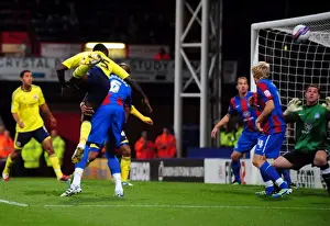 Crystal Palace V Bristol City Prints: Damion Stewart's Headed Effort for Bristol City Against Crystal Palace in Championship Match