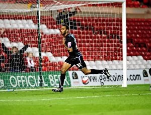 Images Dated 7th November 2009: Danny Haynes Dramatic Late Goal: Nottingham Forest vs. Bristol City