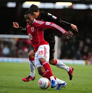 Bristol City V Sheffield Utd Prints: Danny Rose in Action: Bristol City vs Sheffield United