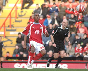 Bristol City V Blackpool Collection: Darren Byfield in Action for Bristol City Against Blackpool