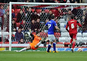 Bristol City V Ipswich Town Prints: Daryl Murphy Scores the Opener: Ipswich Town Stuns Bristol City in Championship Clash
