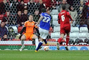 Images Dated 26th January 2013: Daryl Murphy Scores the Opener: Ipswich Town vs. Bristol City, Championship 2013