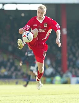 Images Dated 28th February 2008: Dave Cotterill in Action: 05-06 Season, Bristol City Football Club