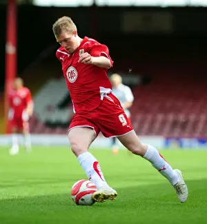 David Clarkson in Action for Bristol City against Bournemouth Reserves