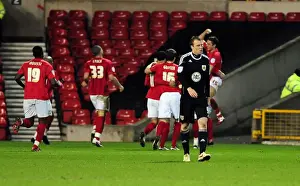 Nottingham Forest V Bristol City Prints: David Clarkson of Bristol City Looks On as Nottingham Forest Celebrate
