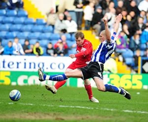 Images Dated 5th April 2010: David Clarkson's Thwarted Effort: Lee Grant Saves Brilliantly for Sheffield Wednesday Against