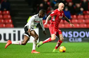 Bristol City V Fulham Prints: David Cotterill in Action: Bristol City vs Fulham at Ashton Gate, 2017
