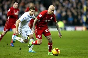 Images Dated 14th February 2017: David Cotterill in Action: Leeds United vs. Bristol City, Sky Bet Championship 2017