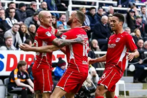 Newcastle United V Bristol City Prints: David Cotterill Scores the Second Goal: Bristol City's 0-2 Lead Against Newcastle United at St
